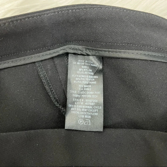 NWOT Theory Classic Skinny Pants Perform Tech Black Business Casual Women’s 2 - Picture 7 of 10